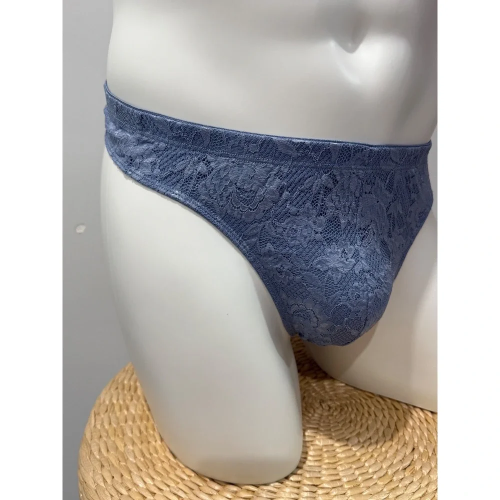 Cosabella Never Say Never Classic G-String Blue Diamond Men's Lace Underwear XL